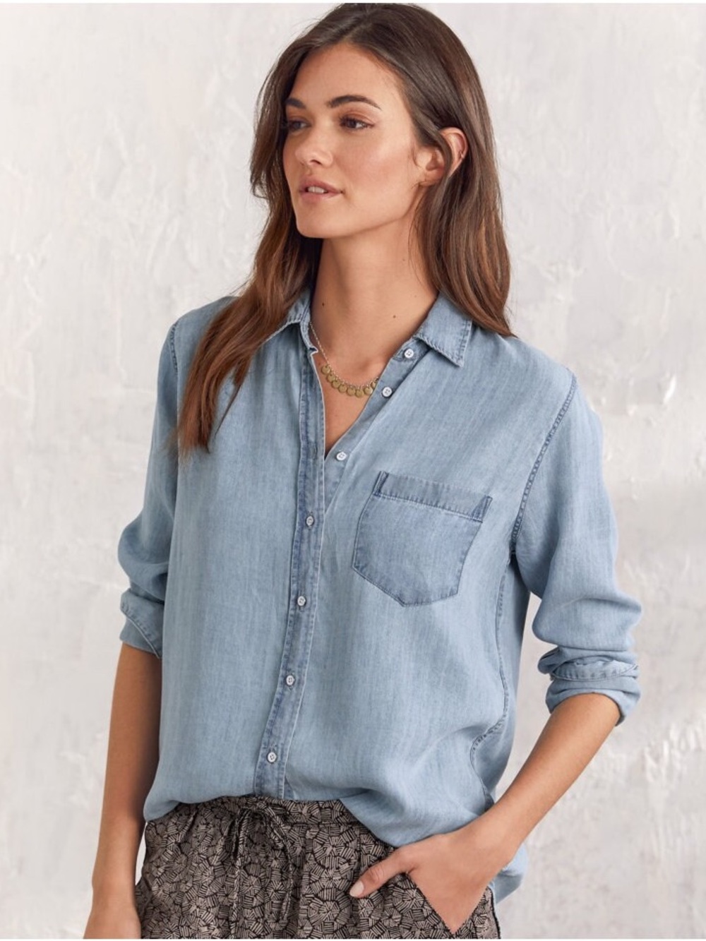 DL1961 Tencel Chambray Button Down Shirt